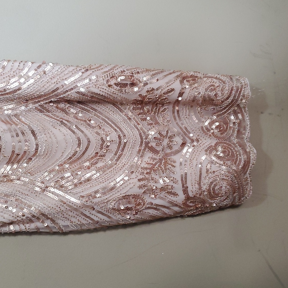Elegant Sequin Flesh Color Dress Size Medium - Picture 3 of 5